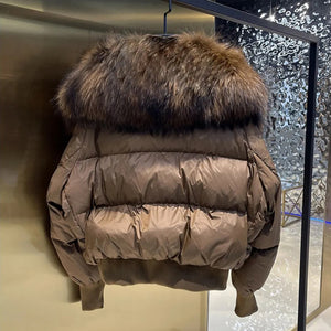 https://iconikfashion.co.uk/products/natural-fur-hooded-feather-puffer-jacket