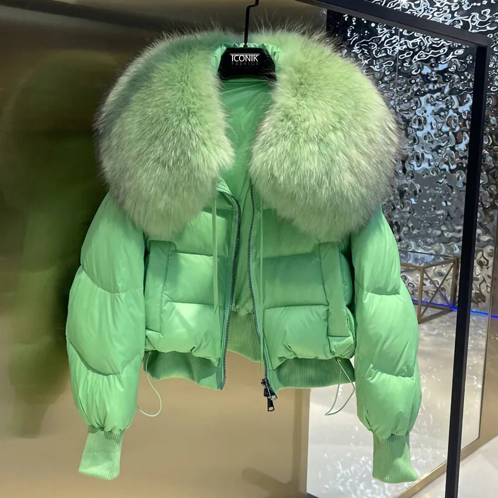 https://iconikfashion.co.uk/products/natural-fur-hooded-feather-puffer-jacket