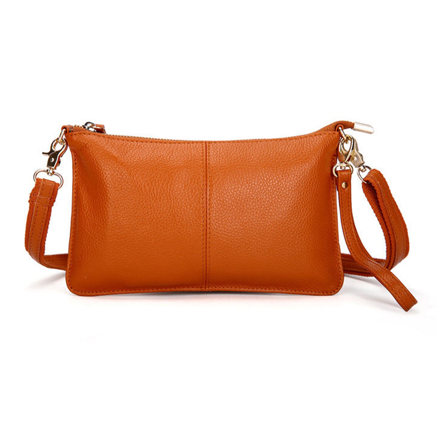 Brown Genuine Leather Mini Crossbody Shoulder Bag