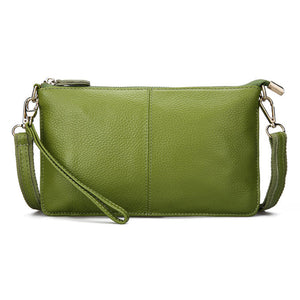 Lime Genuine Leather Mini Crossbody Shoulder Bag