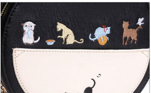 Embroidered Kitty Mini Bag