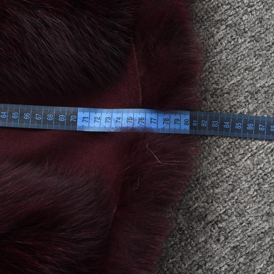 Fur Collar Trim Wool Cape