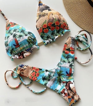 Summer Print Bikini Set