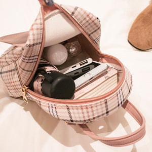 Plaid Mini Backpack