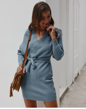 Full Sleeve Casual Knitted Dress