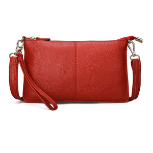 Red Genuine Leather Mini Crossbody Shoulder Bag